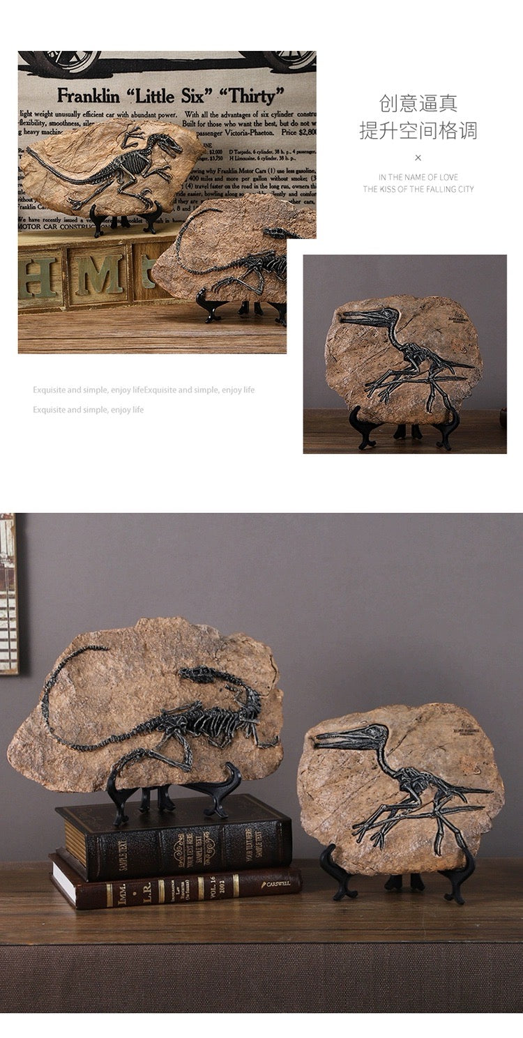 Creative Dinosaur Skeleton Fossil – Vintage T-Rex Display for Home, Office & Collectors