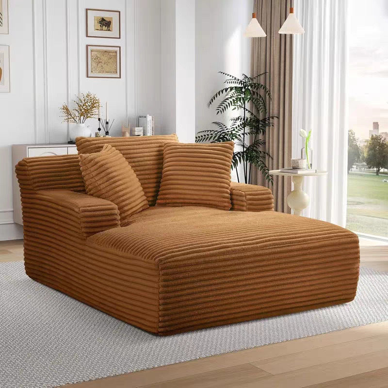 Vacuum-Compressed Corduroy Foam Recliner Sofa – Comfortable Lounge Chair