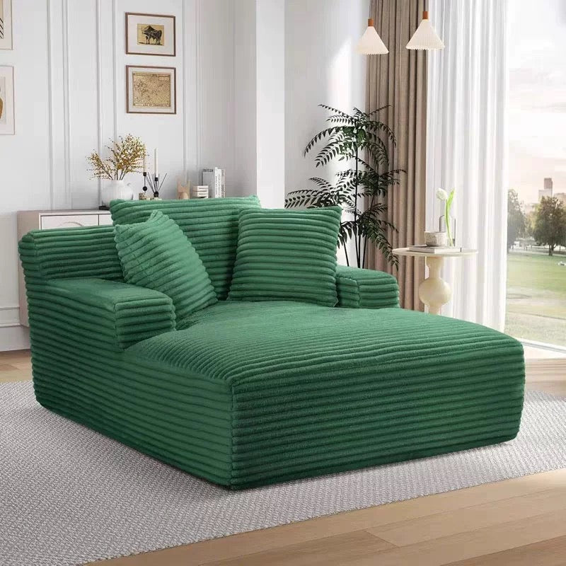 Vacuum-Compressed Corduroy Foam Recliner Sofa – Comfortable Lounge Chair