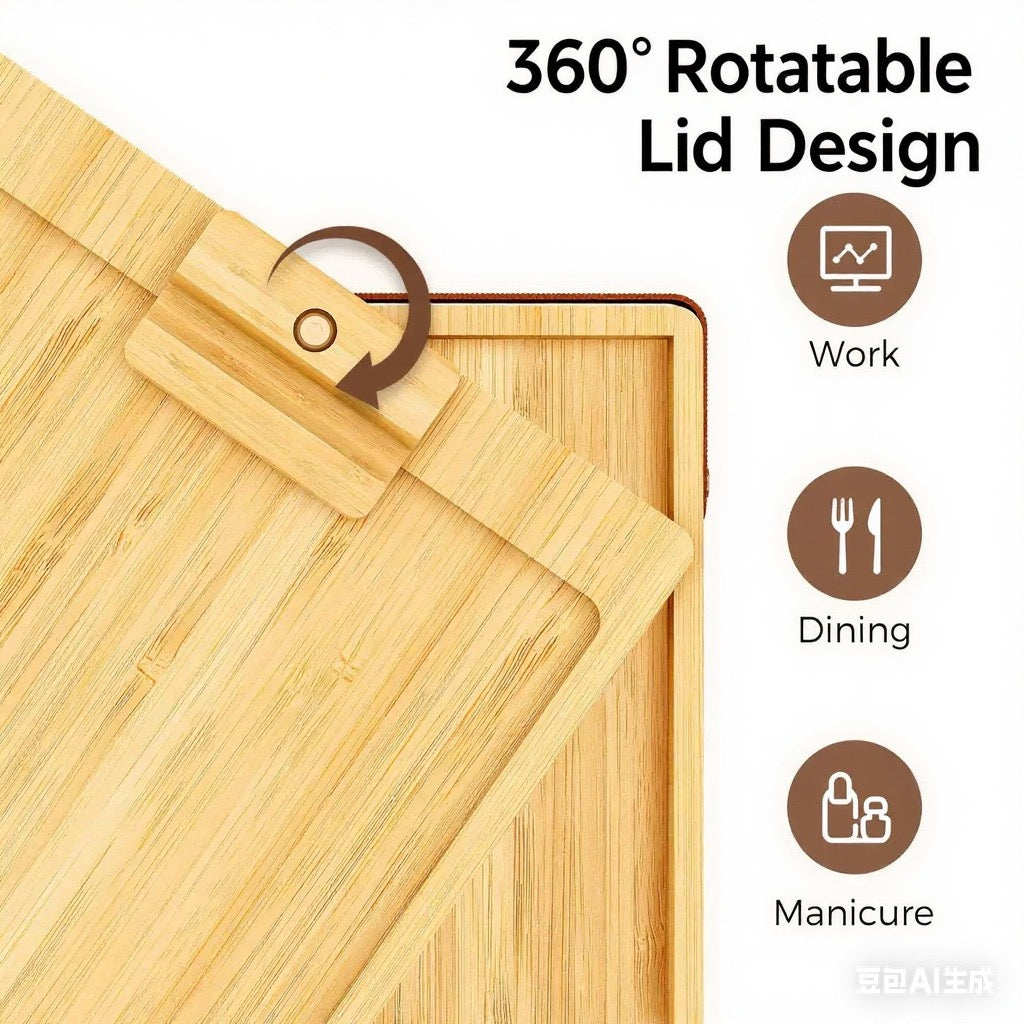 Bamboo Lazy Sofa Armrest Tray
