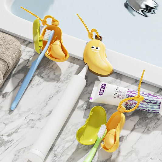 Portable Soft Bristle Foldable Toothbrush – Travel Set for Kids, Adults & Couples, Pastel Colors