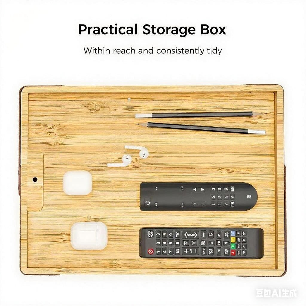 Bamboo Lazy Sofa Armrest Tray
