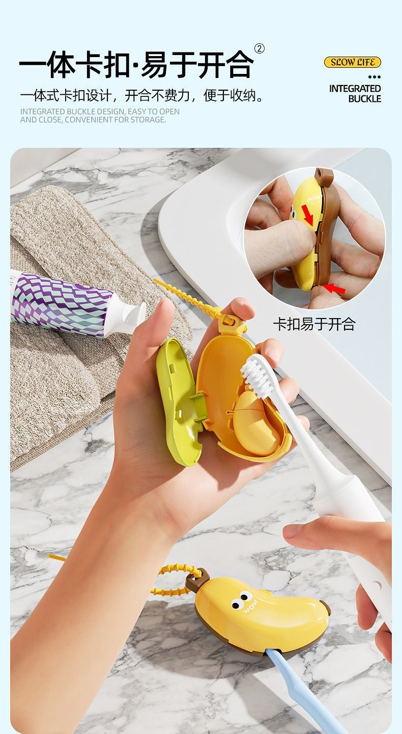 Portable Soft Bristle Foldable Toothbrush – Travel Set for Kids, Adults & Couples, Pastel Colors