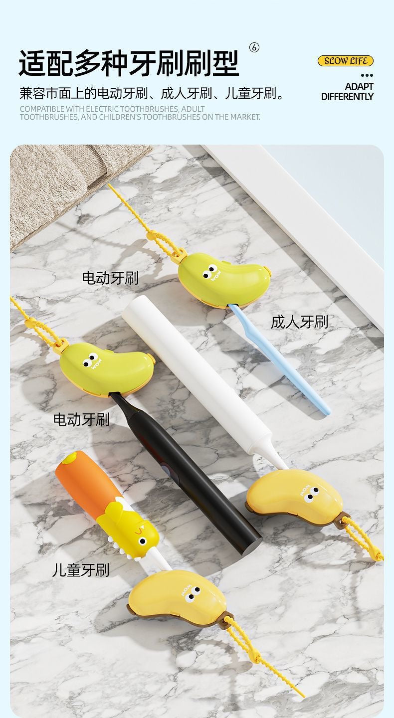 Portable Soft Bristle Foldable Toothbrush – Travel Set for Kids, Adults & Couples, Pastel Colors
